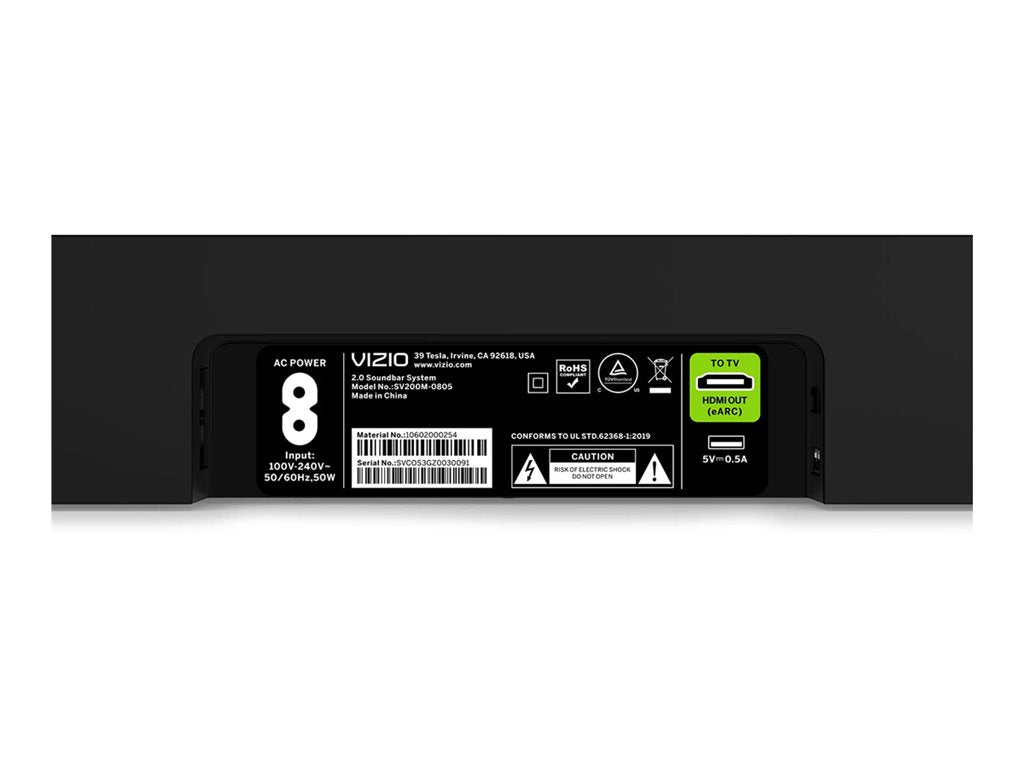 VIZIO - Sound bar - for home theater - 2.0-channel - wireless - Bluetooth