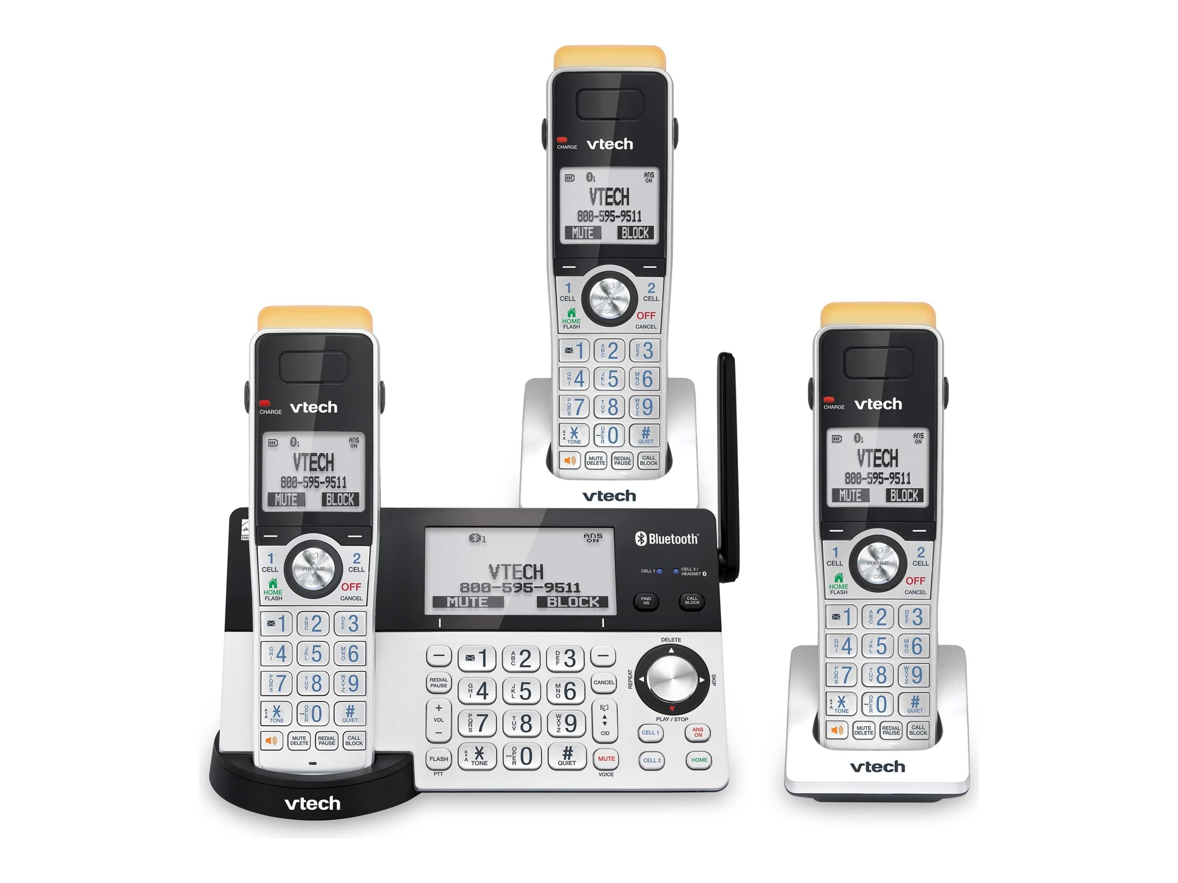 VTech IS8151-3 - Cordless phone - answering system - with Bluetooth interface with caller ID/call waiting - DECT 6.0