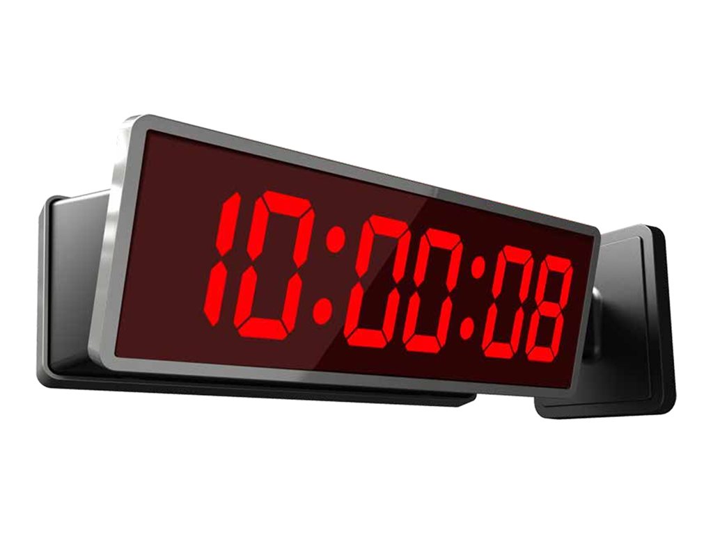 Valcom V-D11025B - Clock - rectangular - quartz - wall mountable, ceiling mountable