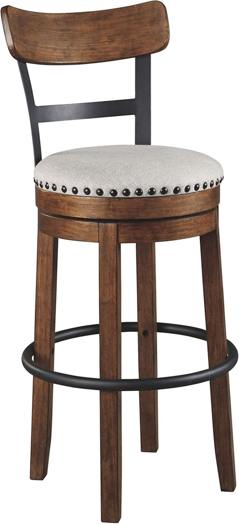 Valebeck 30 Inch Farmhouse Pub Height Bar Stool Brown