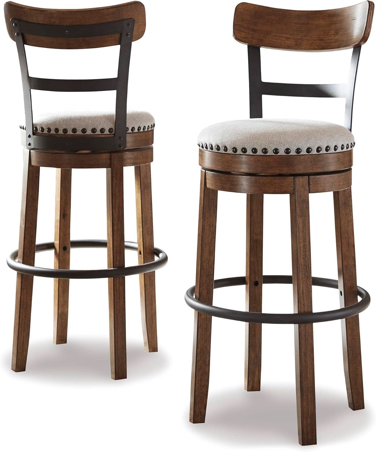 Valebeck 30 Inch Farmhouse Pub Height Bar Stool Brown
