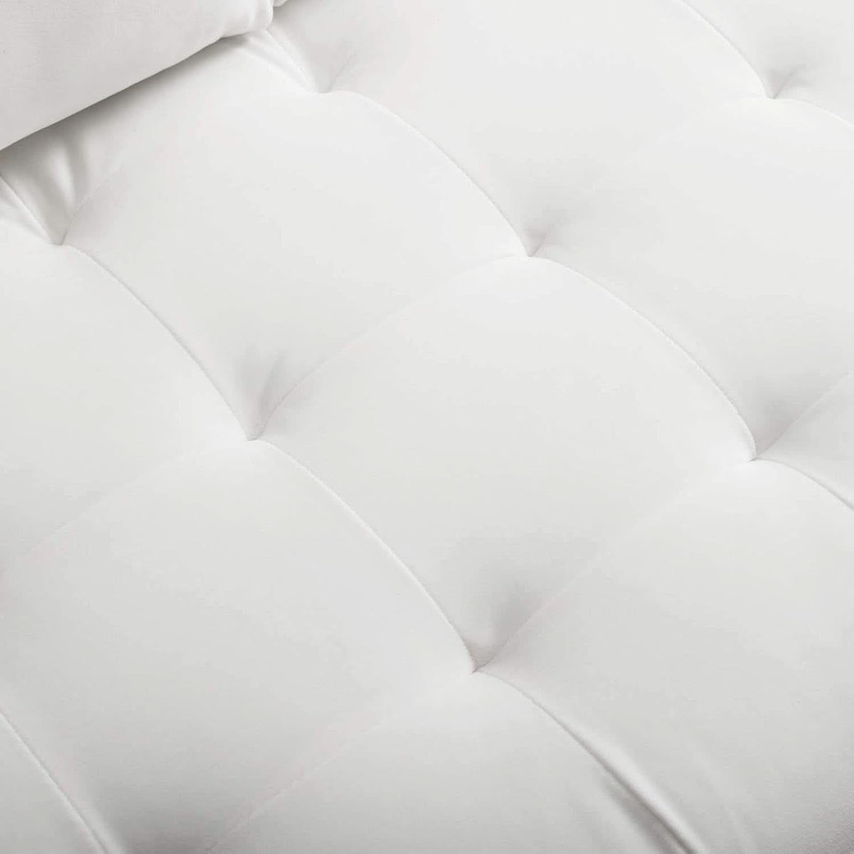 Valour Performance Velvet Sofa White Mid Century Modern