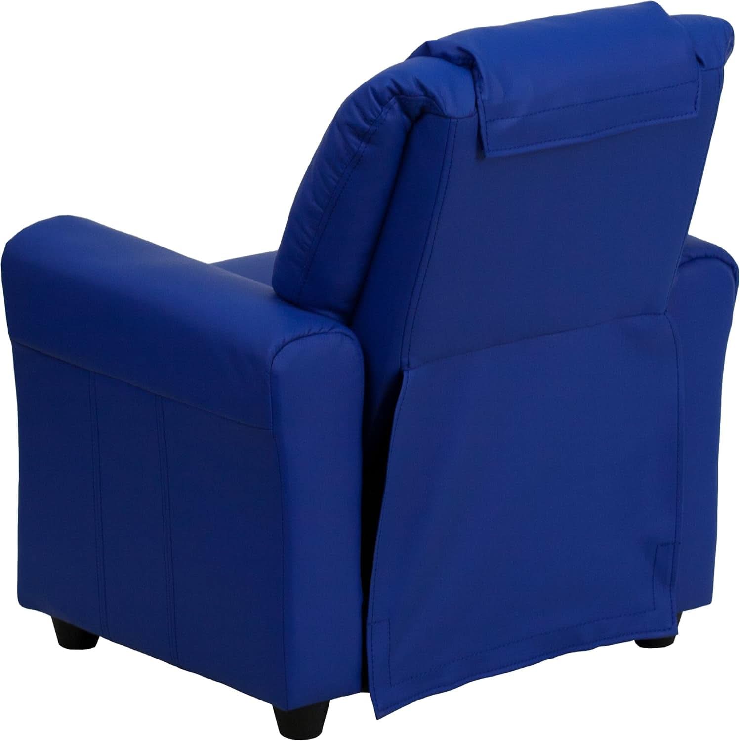 Vana Vinyl Kids Recliner Blue With Cup Holder And Headrest