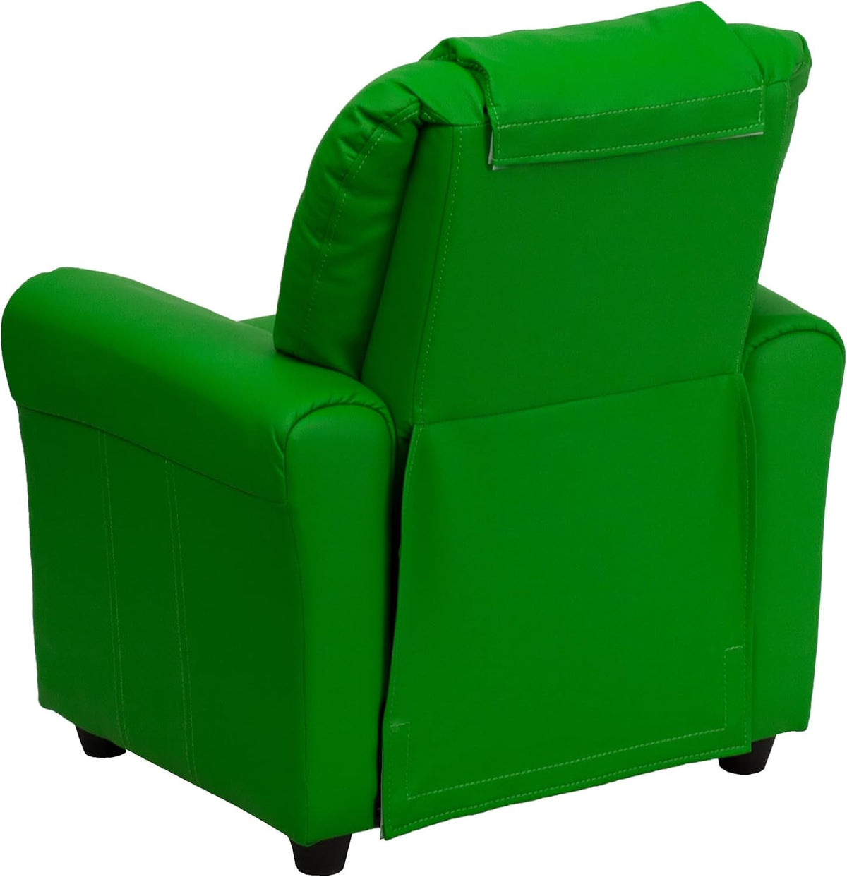 Vana Vinyl Kids Recliner With Cup Holder And Headrest Green