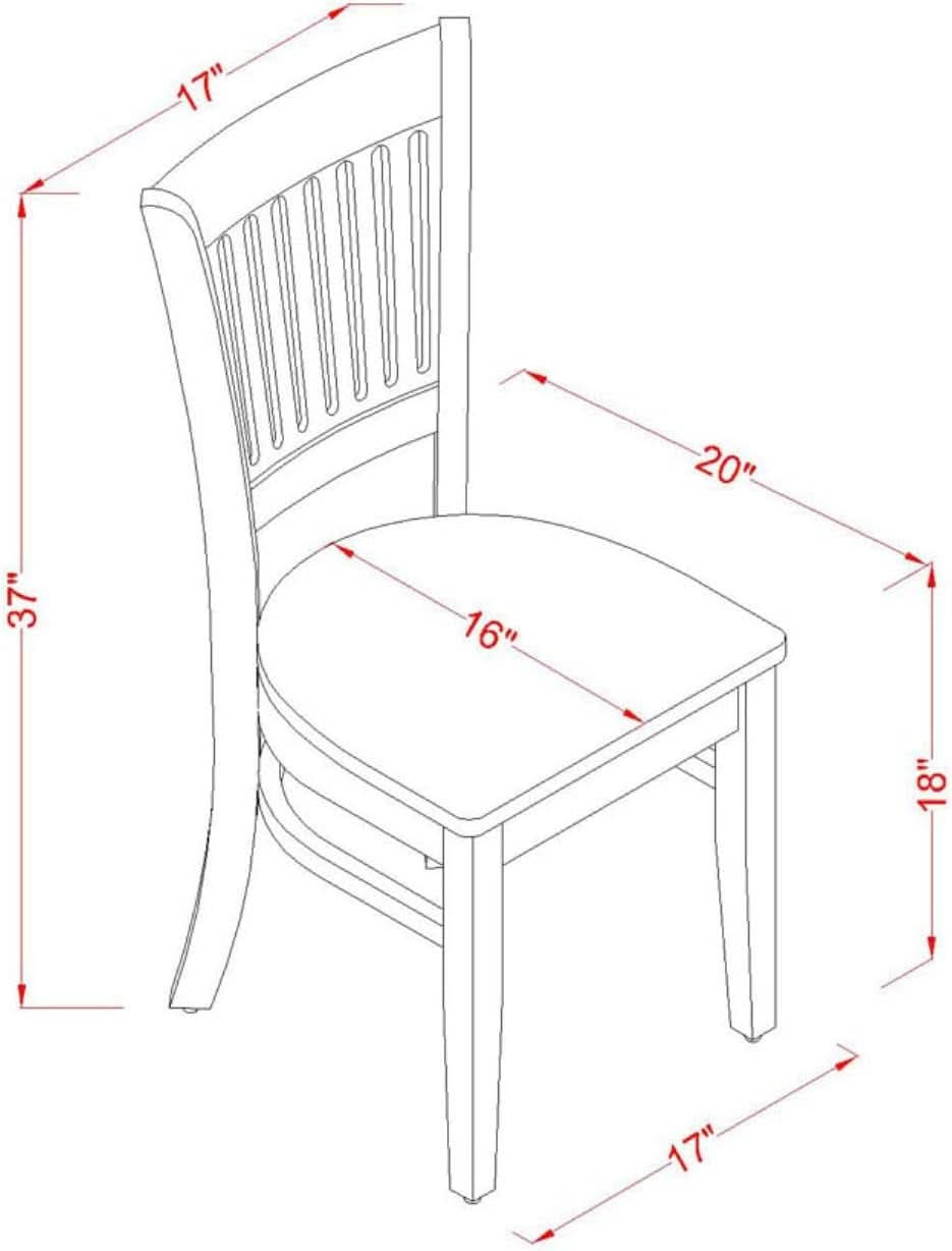 Vancouver Slat Back Wooden Seat Dining Chairs Oak Set Of 2