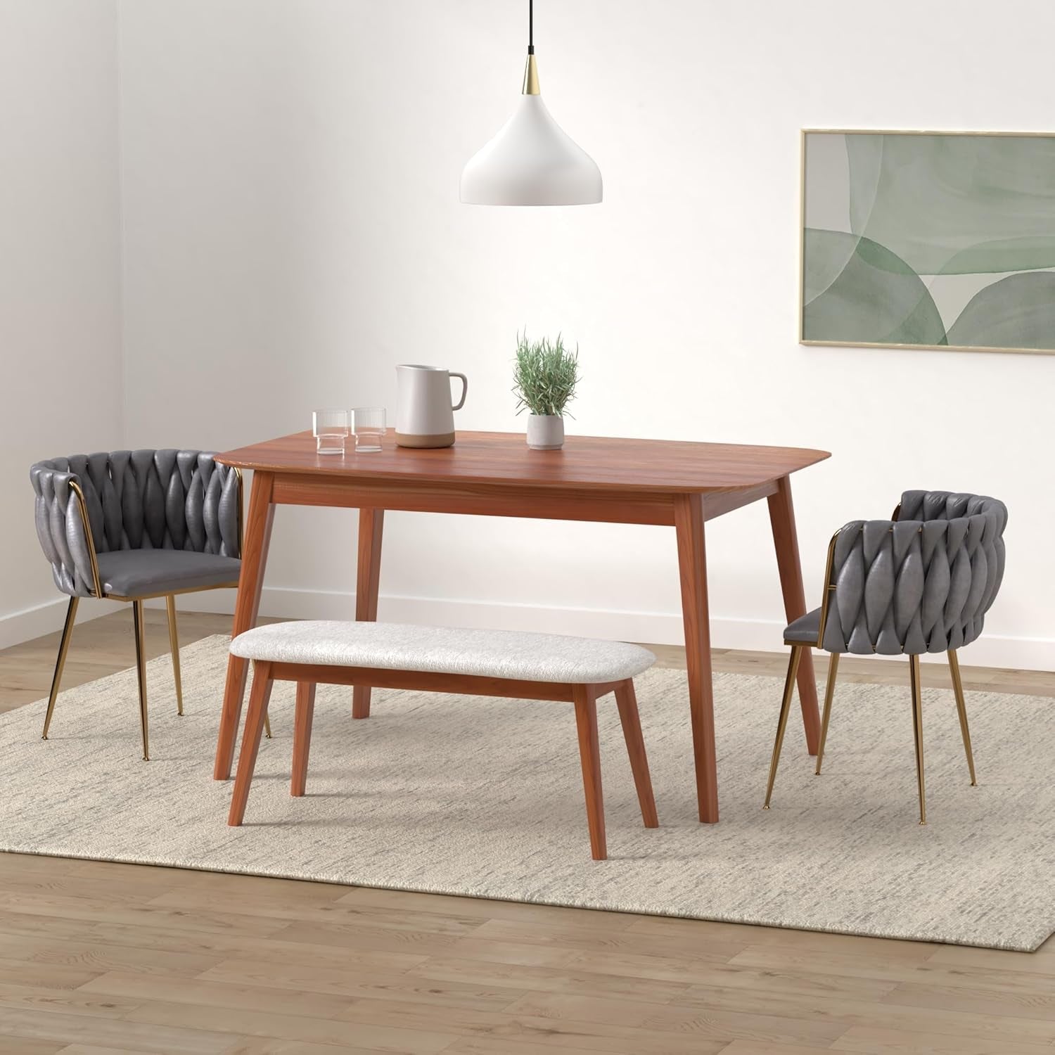 Velvet Dining Chairs Set of 4 Grey Modern Design Collection