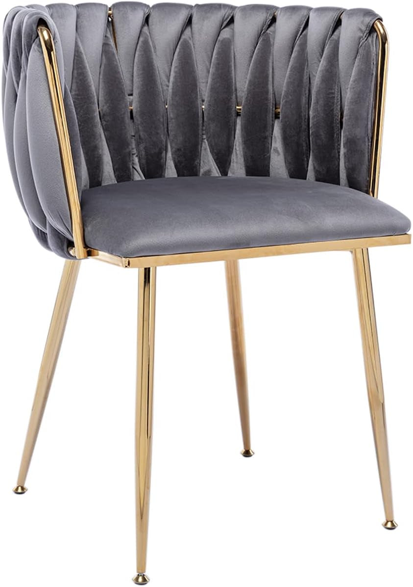 Velvet Dining Chairs Set of 4 Grey Modern Design Collection
