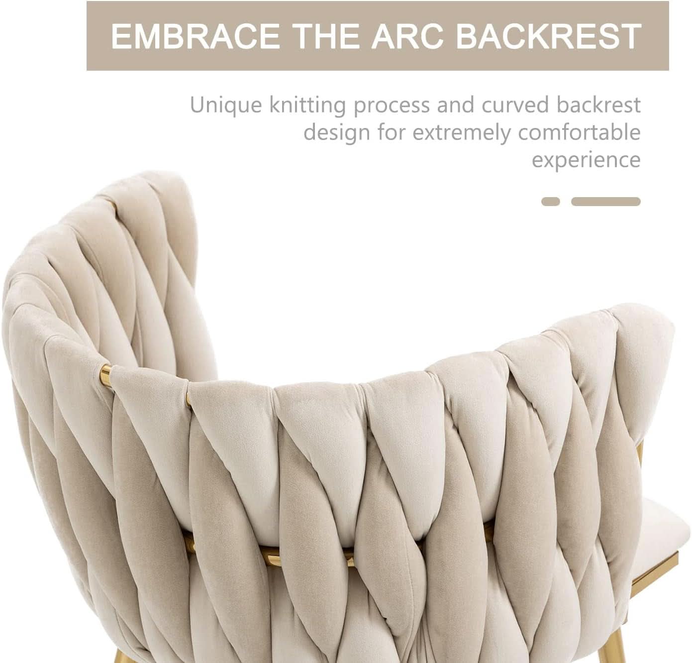 Velvet Dining Chairs With Gold Metal Legs Tufted Modern Wingback Set Of 4