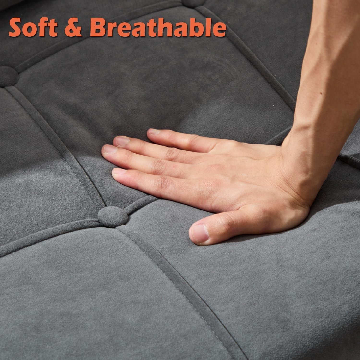 Velvet Loveseat Sofa with Storage and USB Ports