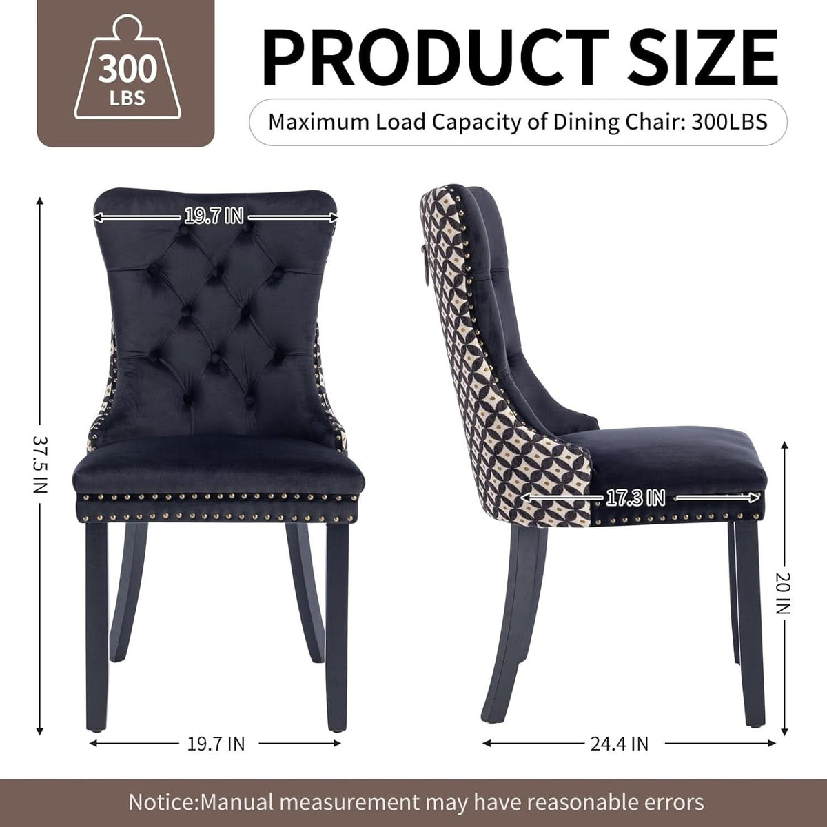 Velvet Tufted Dining Chairs Set Of 4 With Nailhead Trim