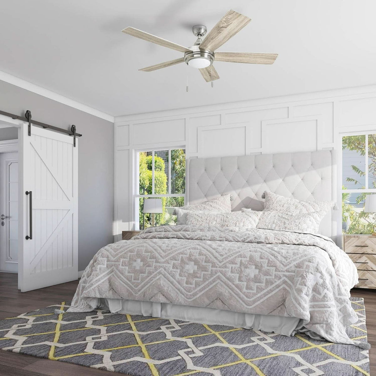 Ventnor 52 Inch Indoor Ceiling Fan LED Light For Rooms