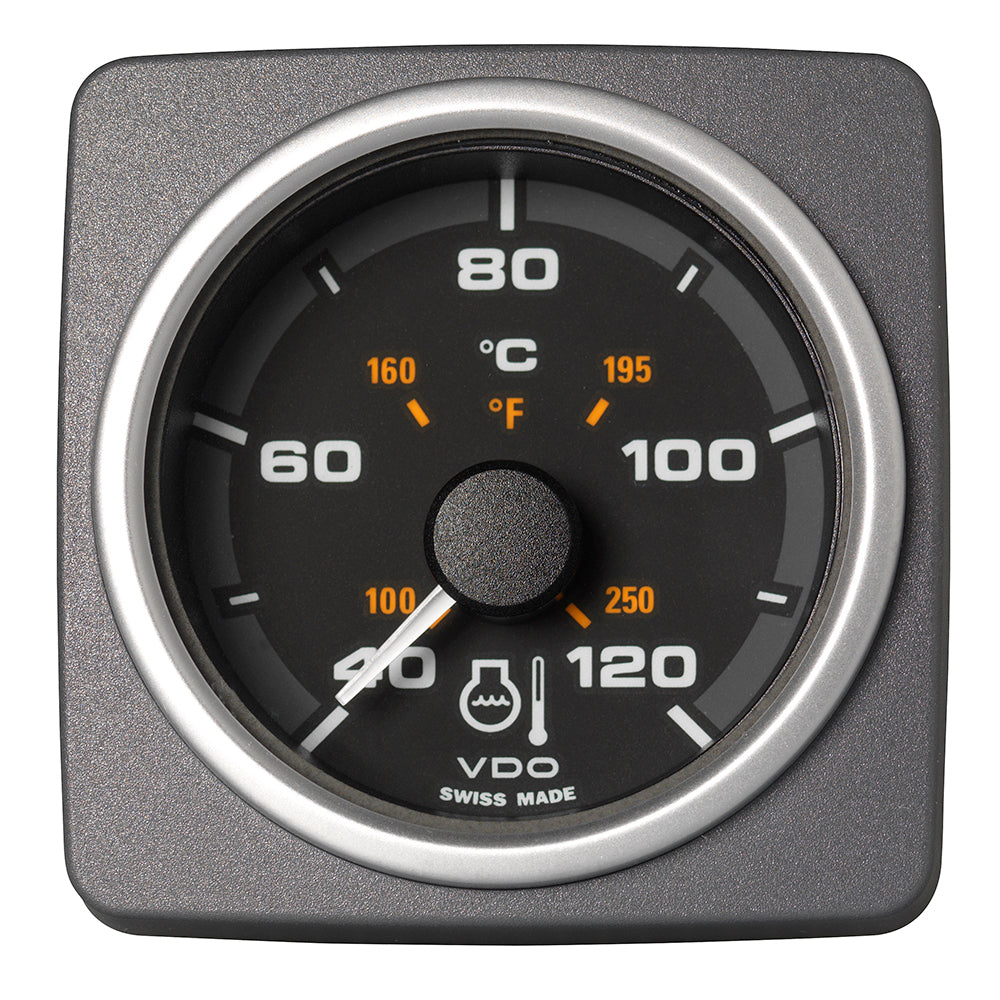 Veratron 52 MM (2-1/16") AcquaLink Coolant Temp Gauge 40&deg; to120&deg;C - Black Dial