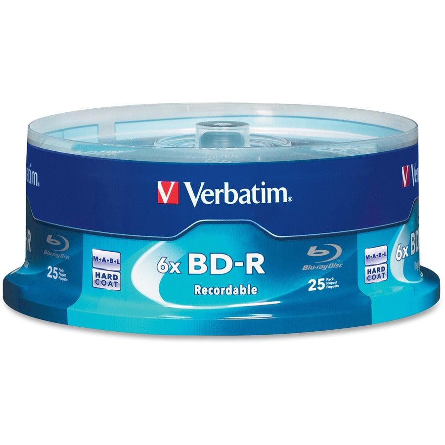 Verbatim 97457 Blu-Ray Recordable Media - Bd-R - 16X - 25 Gb - 25 Pack Spindle