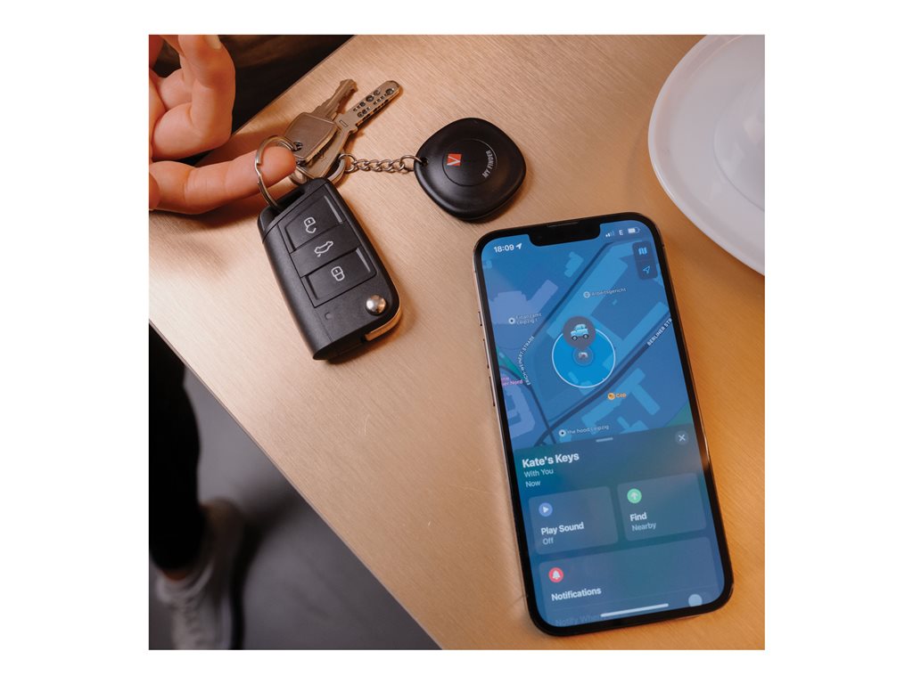 Verbatim My Finder - Anti-loss Bluetooth tag for cellular phone, tablet - black, white (pack of 2)