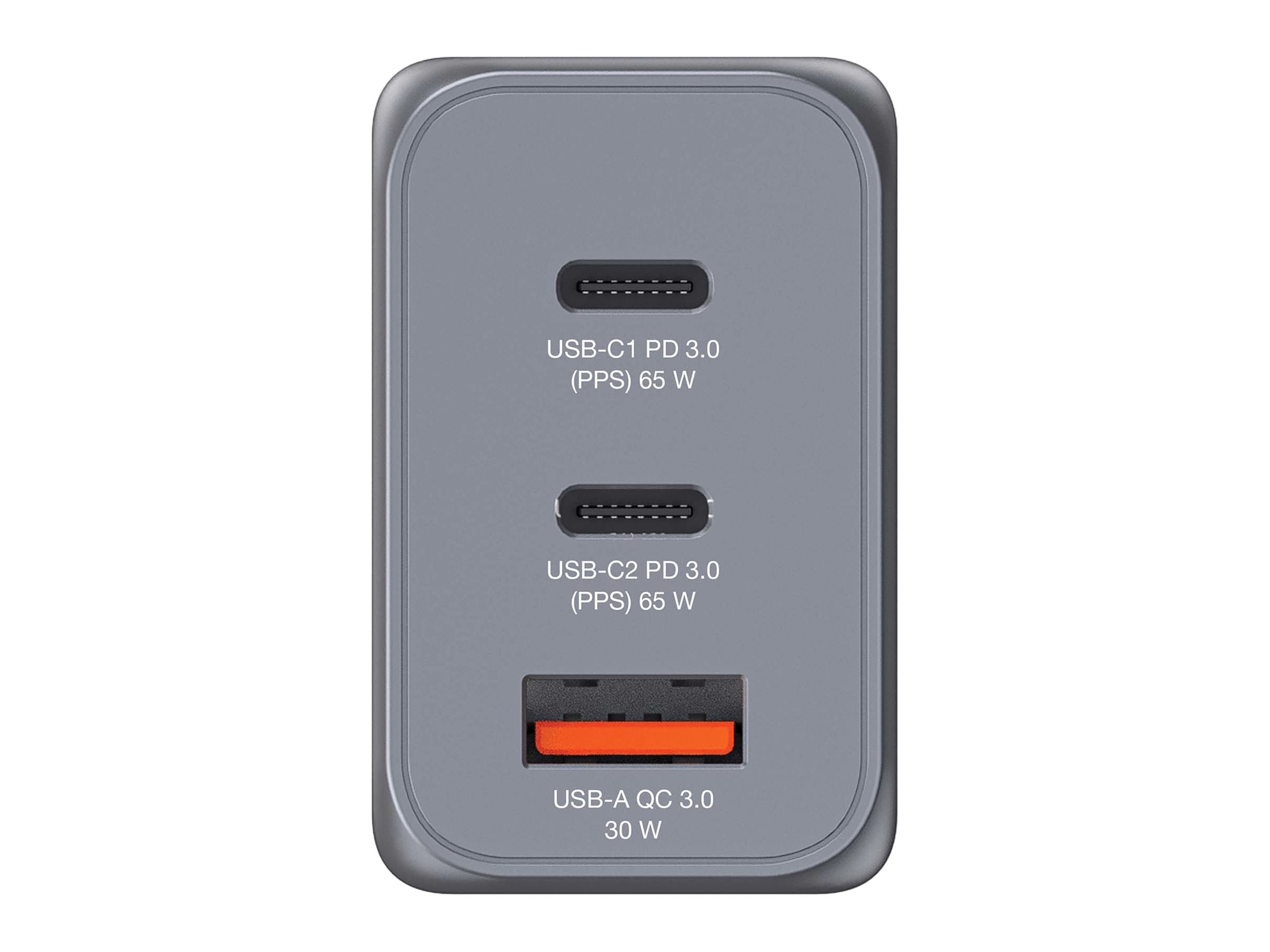 Verbatim - Power adapter - GaN - AC 100-240 V - 65 Watt - output connectors: 3