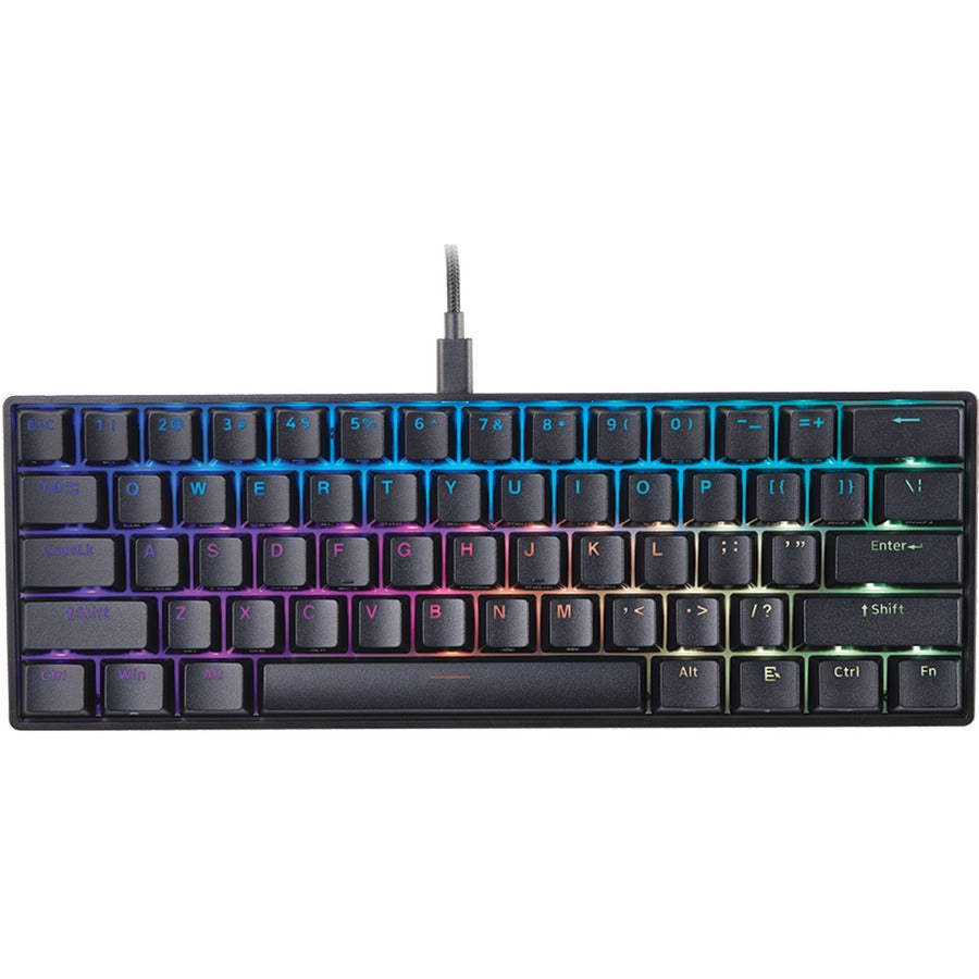 Verbatim S.T.R.I.K.E. 6 60% RGB Mechanical Keyboard - Cable Connectivi