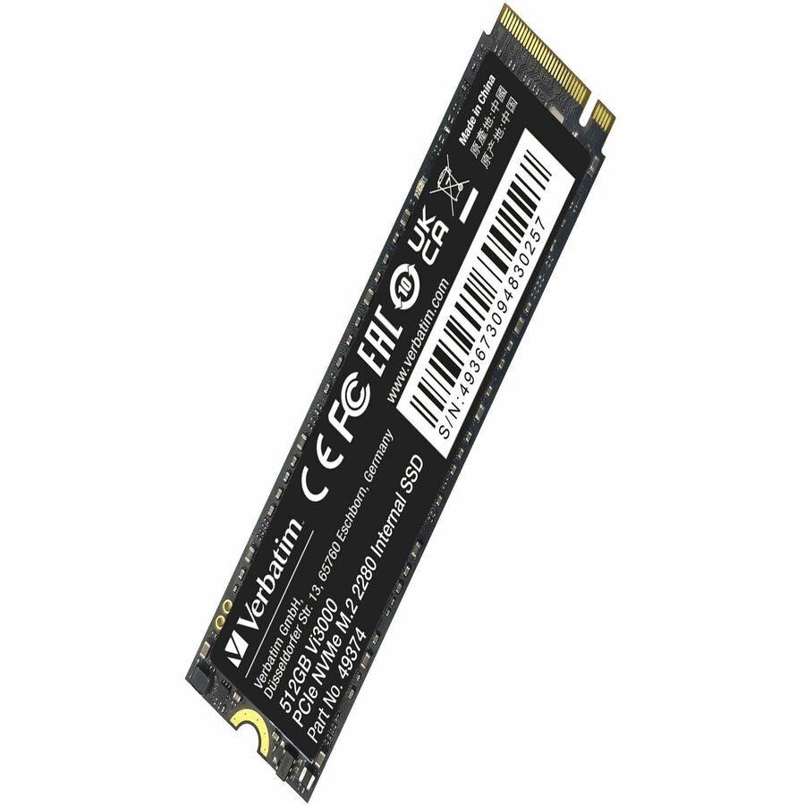Verbatim Vi3000 512 GB Solid State Drive - M.2 2280 Internal - PCI Express NVMe (PCI Expre