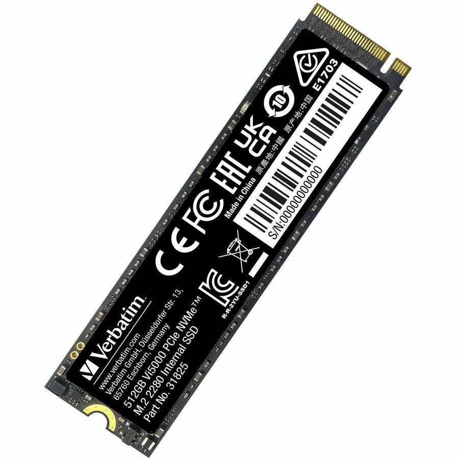 Verbatim Vi5000 512 GB Solid State Drive - M.2 2280 Internal - PCI Express NVMe (PCI Expre