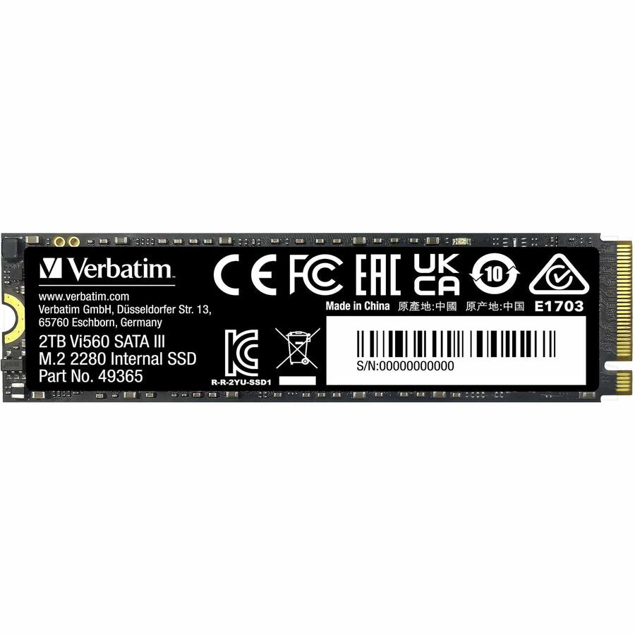 Verbatim Vi560 2 TB Solid State Drive - M.2 2280 Internal - SATA (SATA/600) - Desktop PC N