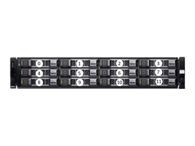 Veritas D Series 2U12 - Hard drive array - 72 TB - 12 bays (SAS-3) - HDD 8 TB x 12 - SAS 12Gb/s (external) - rack-mountable - 32198-M0032