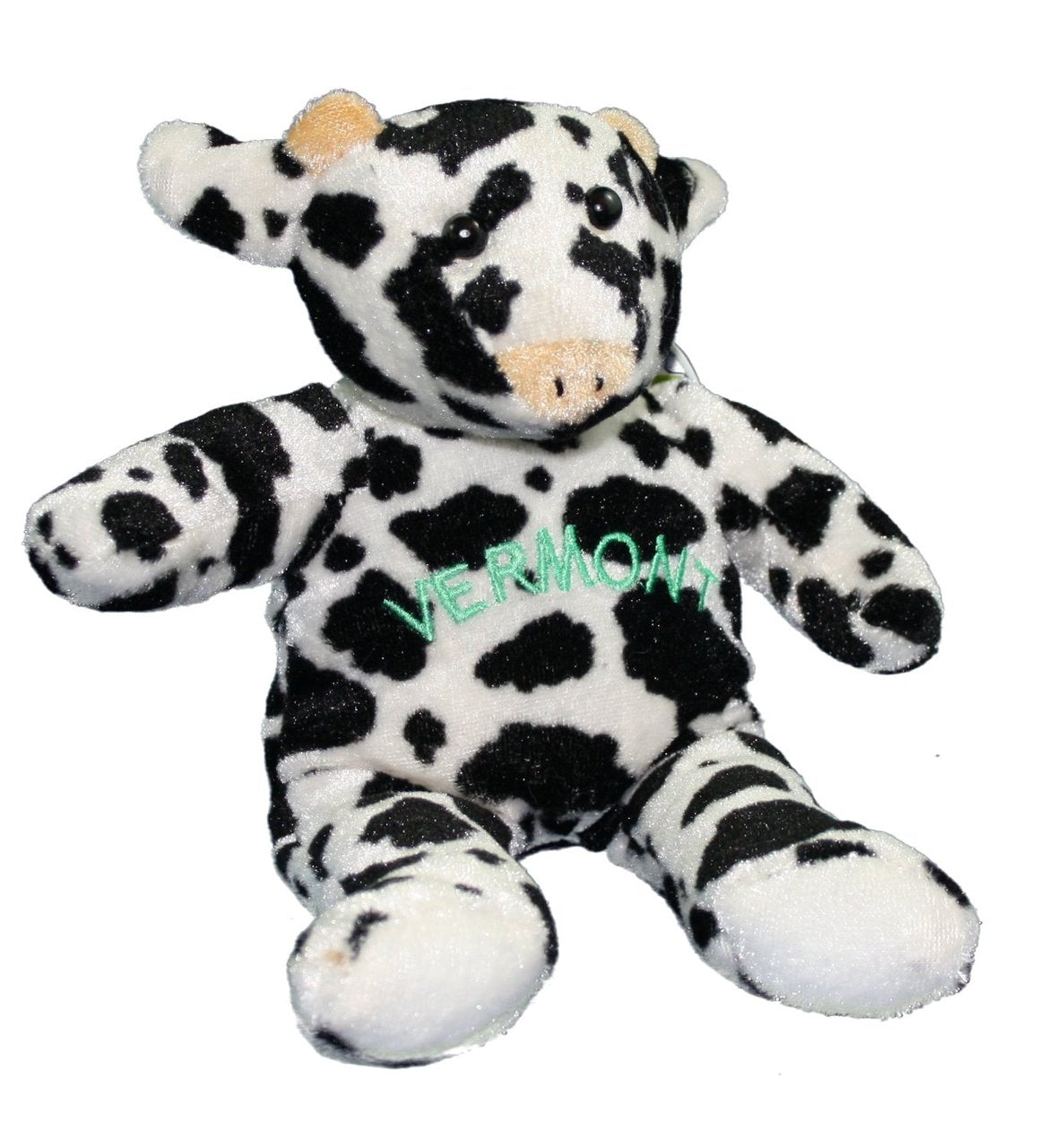Vermont Souvenir Plush Black And White Beanie Cow