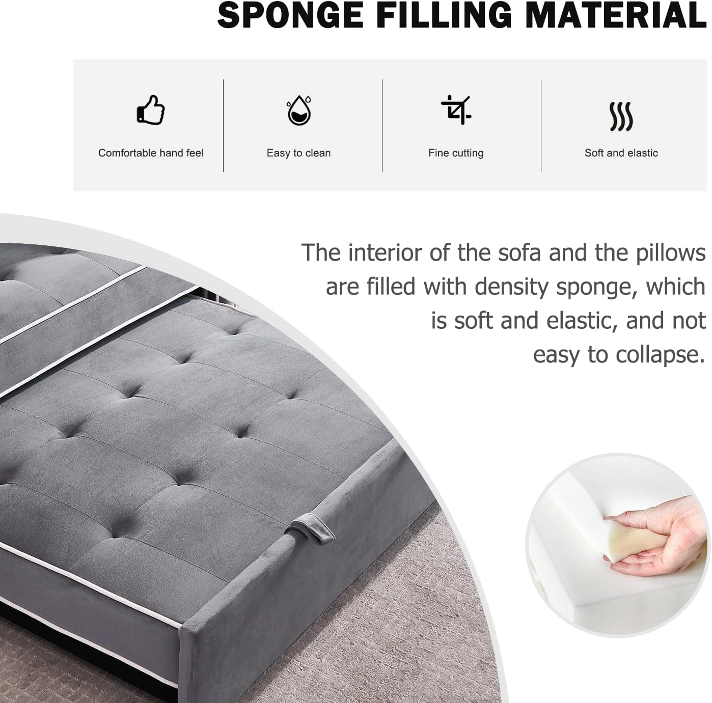Versatile 3 in 1 Sofa Bed with Adjustable Backrest