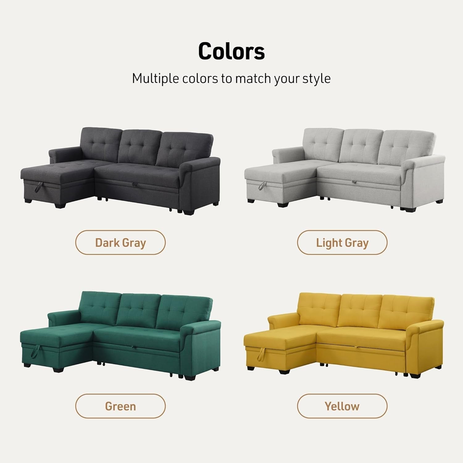 Versatile Sleeper Couch with Storage for Small Spaces