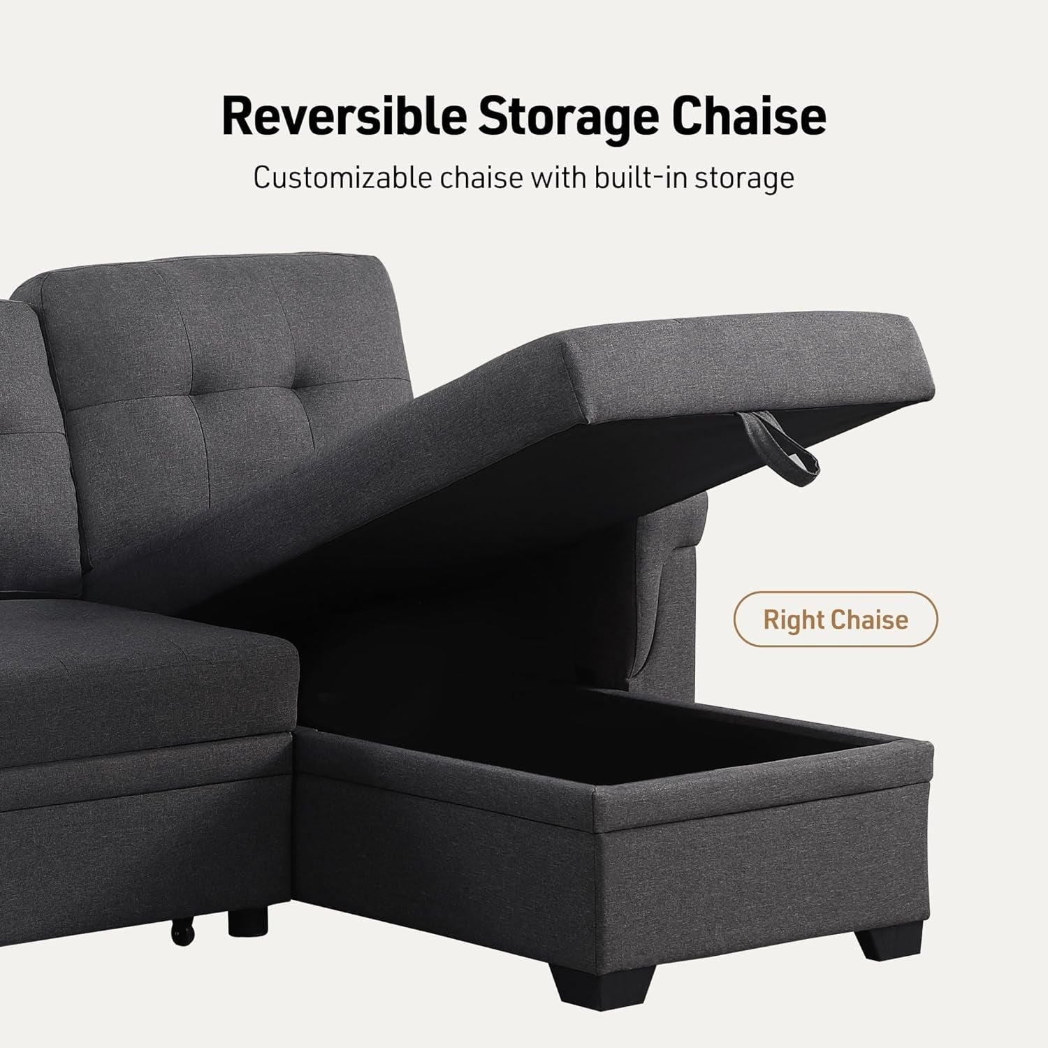 Versatile Sleeper Couch with Storage for Small Spaces