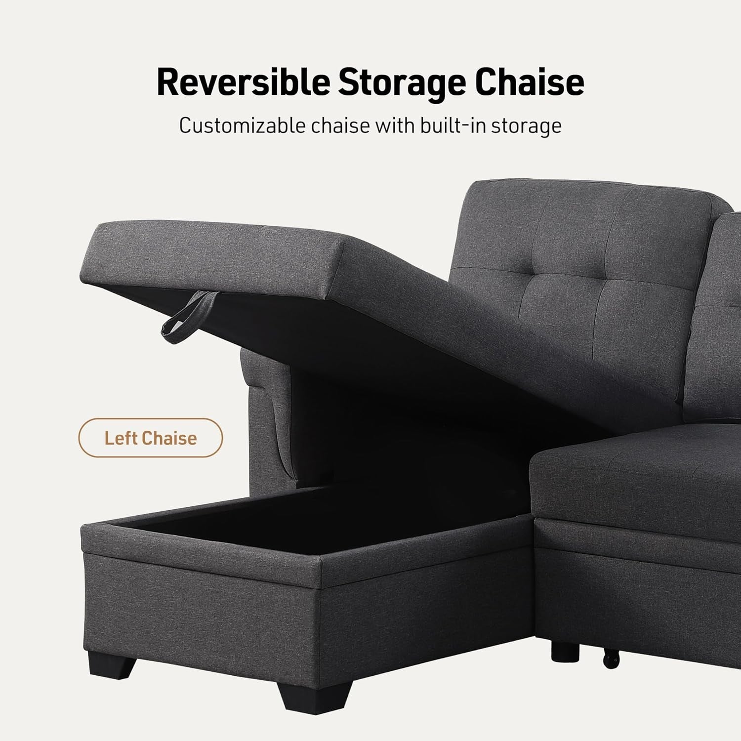 Versatile Sleeper Couch with Storage for Small Spaces