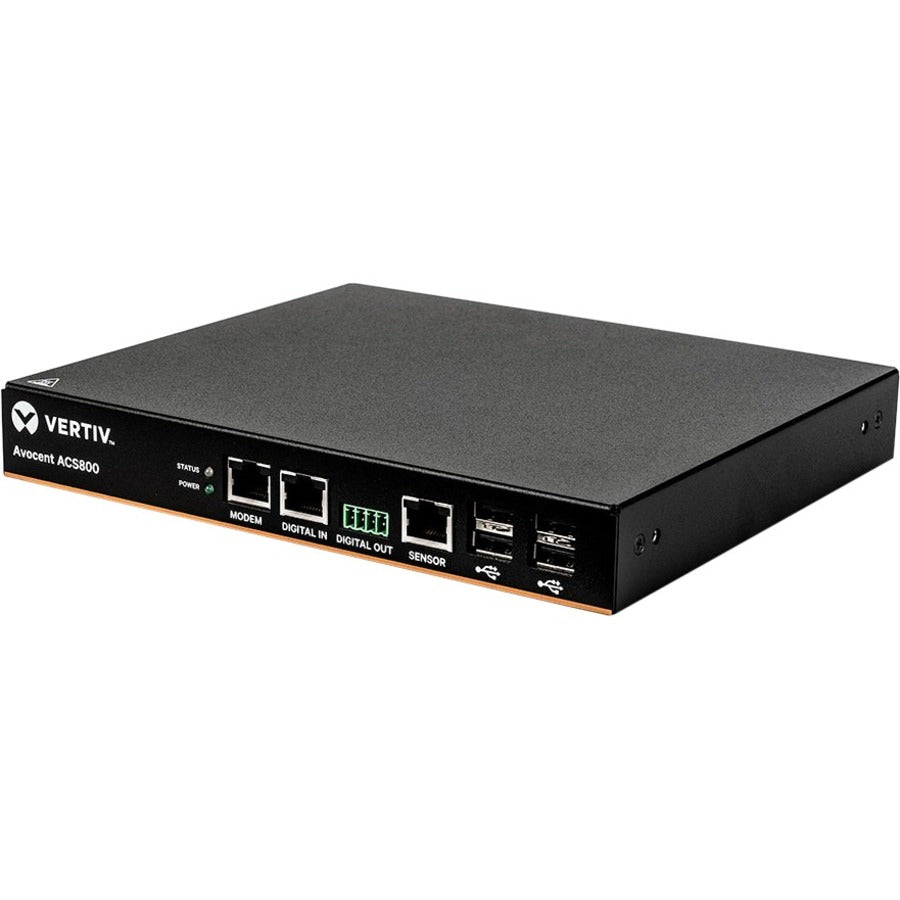 Vertiv Avocent 4-Port Acs800 Serial Console With Analog Modem, External Ac/Dc Power Brick - Global Datacenter Pdu Power Cord