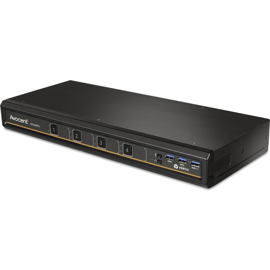 Vertiv Avocent SwitchView Desktop KVM | 4 Port | Single Head | Universal Connector | TAA C
