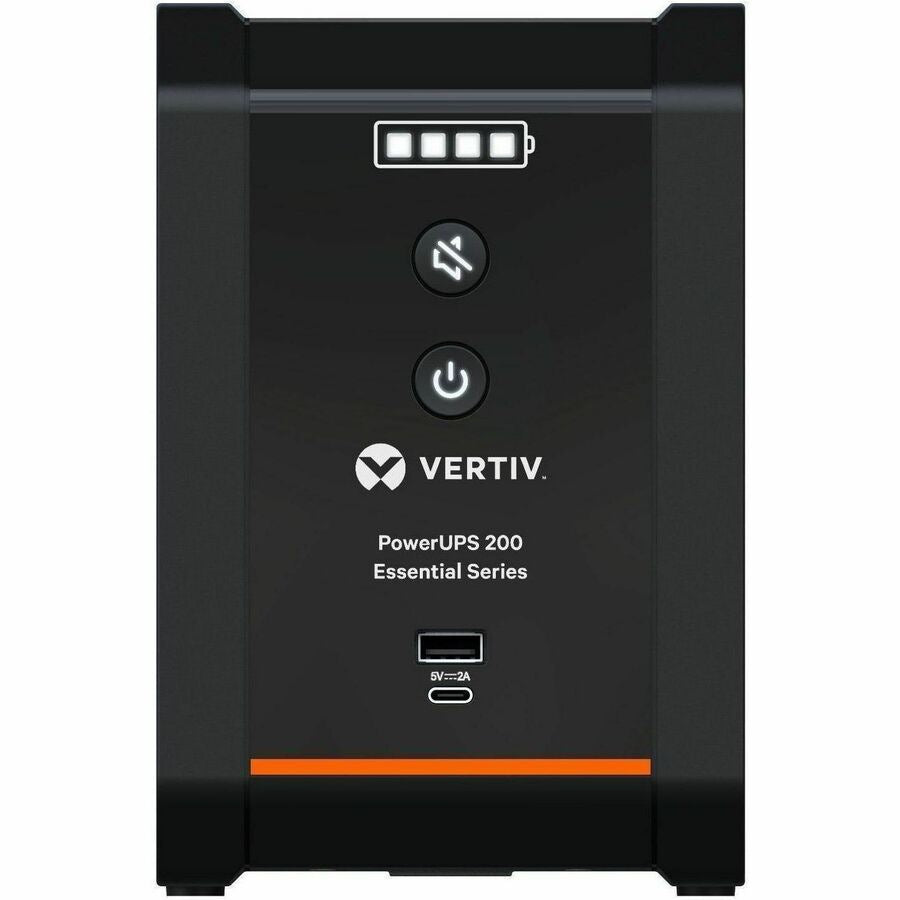 Vertiv PowerUPS 200 Essential 1440VA UPS with Surge Protection for Home & Office