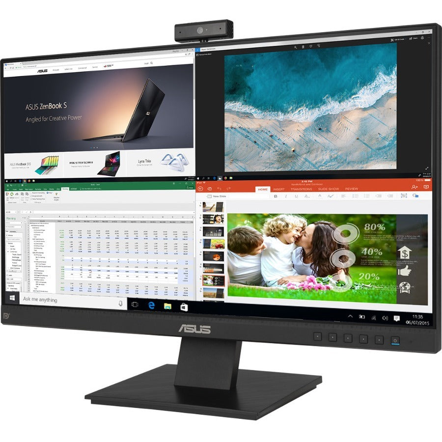 Video Conferencing Monitor with Integrated Webcam - ASUS BE24EQK Business Display | TecISoft