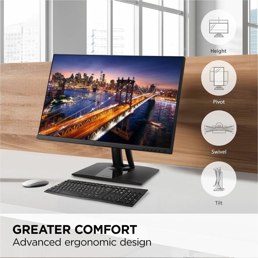 ViewSonic 27" ColorPro™ 4K UHD Ergonomic Monitor with USB-C VP275-4K