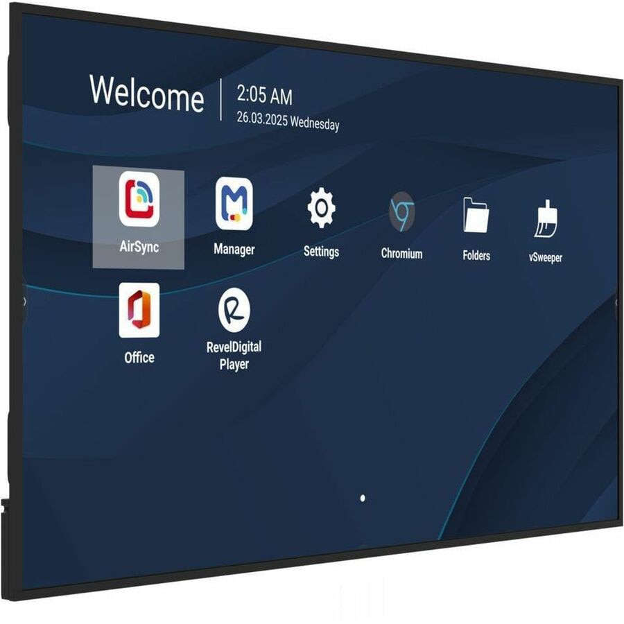 ViewSonic 75in 4K Commercial Display 500nits 8GB RAM 32GB Storage