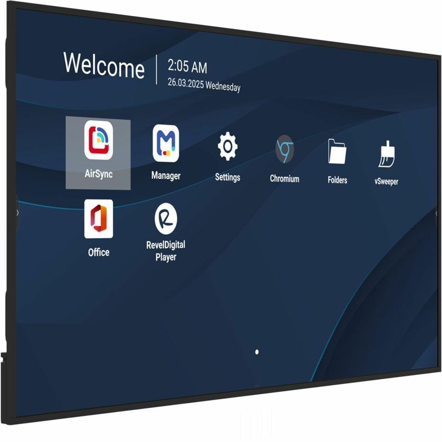 ViewSonic 75in 4K Commercial Display 500nits 8GB RAM 32GB Storage