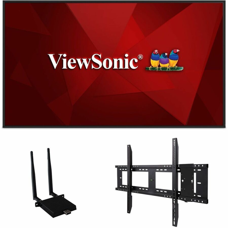 ViewSonic Commercial Display CDE7530-E1 - 4K, Integrated Software, WiFi Adapter and Fixed