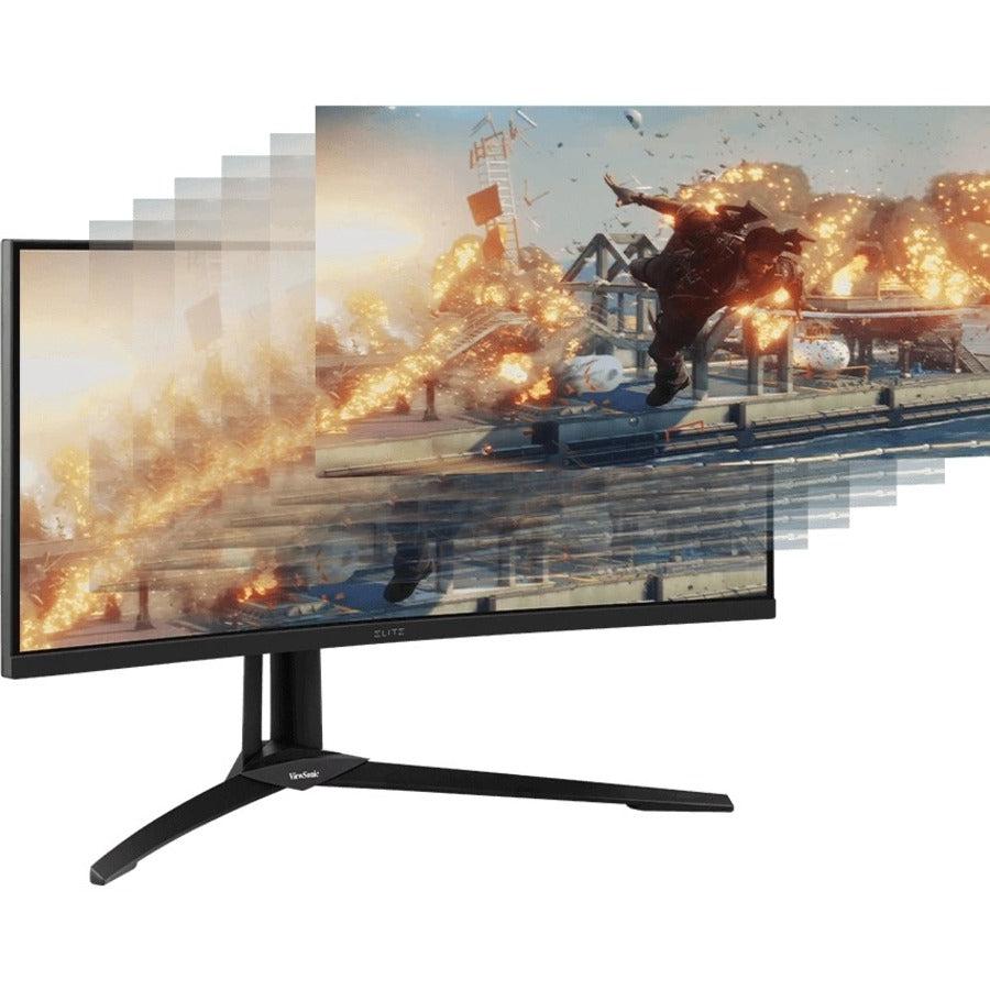 ViewSonic ELITE XG341C-2K 34 Inch 1440p Curved Gaming Monitor with 1ms, 200Hz, Mini LED, HDMI 2.1, DisplayPort, and USB C for Esports