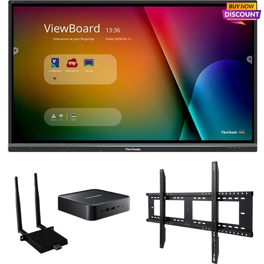 ViewSonic IFP6550-C1 - 65" ViewBoard Interactive Flat Panel Bundle with Chromebox