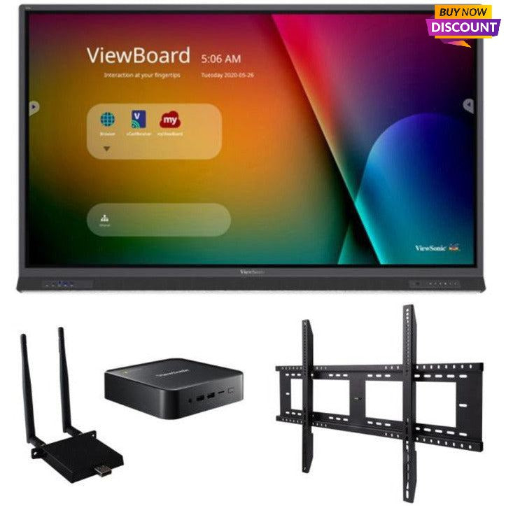 ViewSonic IFP6552-1C-C1 - 65" ViewBoard Interactive Flat Panel Bundle with Chromebox