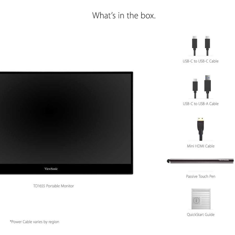 ViewSonic TD1655 16" Touch Portable Monitor