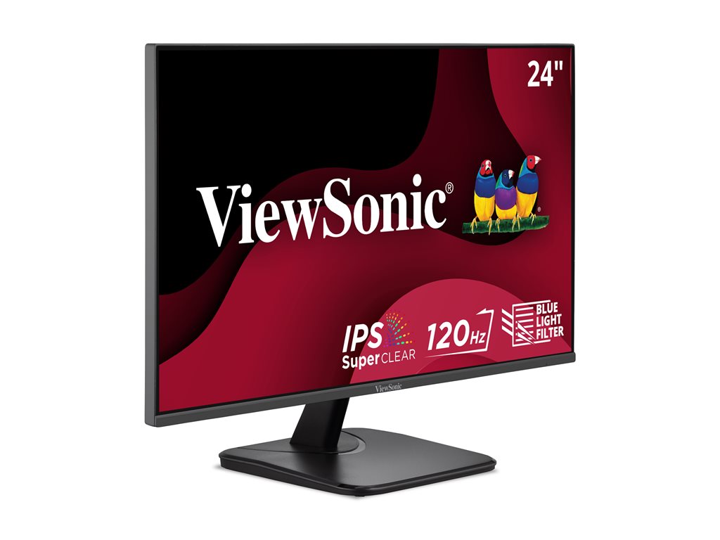 ViewSonic VA2456A-MHD - LED monitor - 24 (23.8" viewable) - 1920 x 1080 Full HD (1080p) @ 120 Hz - IPS - 250 cd/mï¿½ - 1500:1