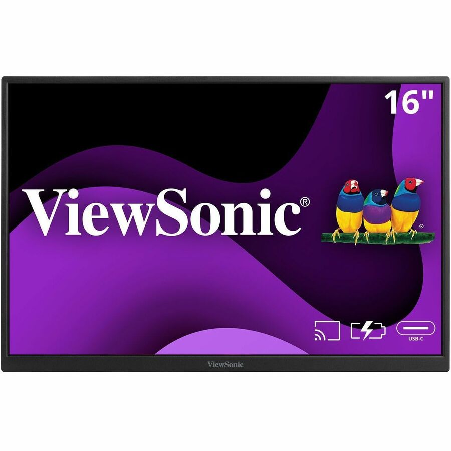 ViewSonic VG1656N 16 Inch 1200p IPS Wireless Portable Monitor with 2 Way Powered 60W USB
