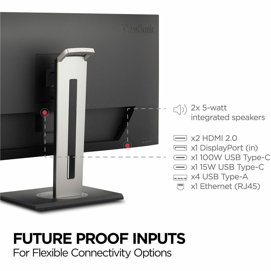 ViewSonic VG3456A 34 Inch 21:9 UltraWide QHD 1440p IPS Monitor with Ergonomics Design,
