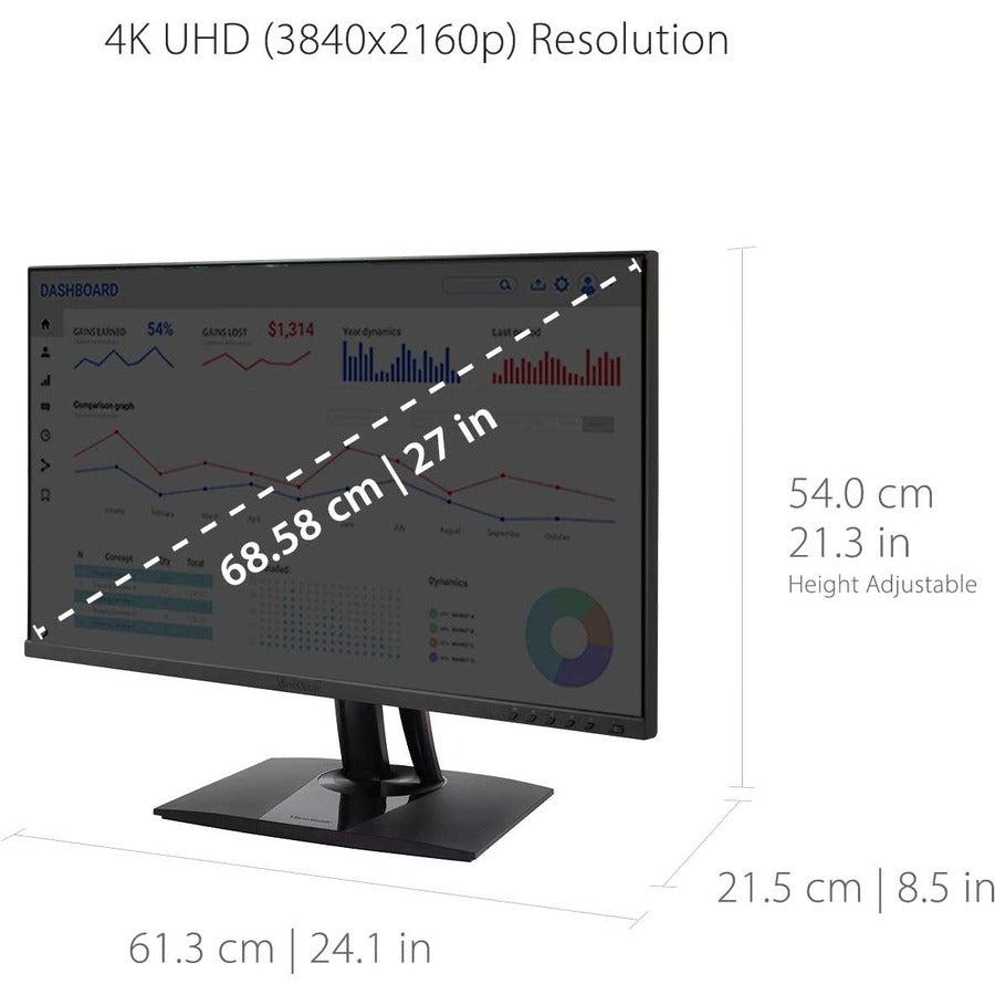 ViewSonic VP2756-4K 27" ColorPro™ 4K UHD IPS Monitor with USB-C