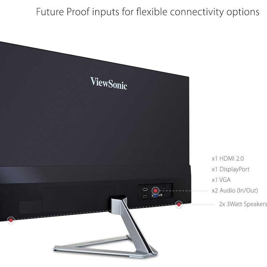 Viewsonic 21.5" 21.5" Viewable Full Hd Ultra Slim Ips Monitor, 1920 X 1080, Hdmi, Displayport & Vga Inputs, Integrated Dual Speakers.