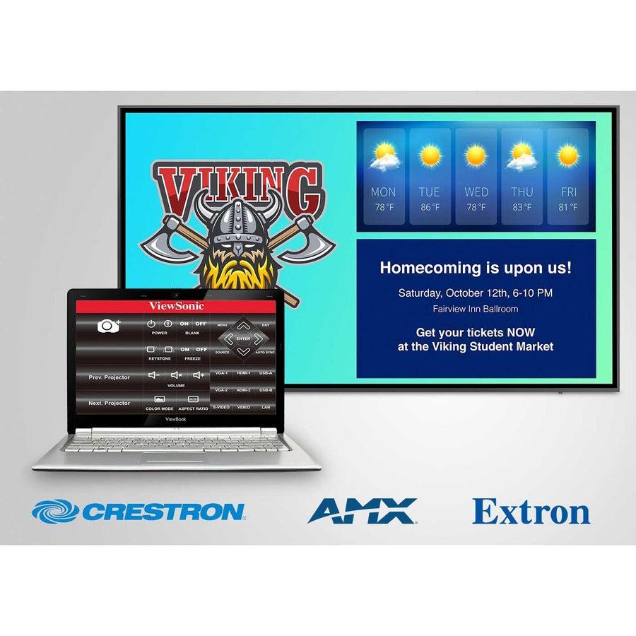 Viewsonic Cde5520 Signage Display Digital Signage Flat Panel 139.7 Cm (55") Ips 400 Cd/M² 4K Ultra Hd Black Built-In Processor Android 8.0