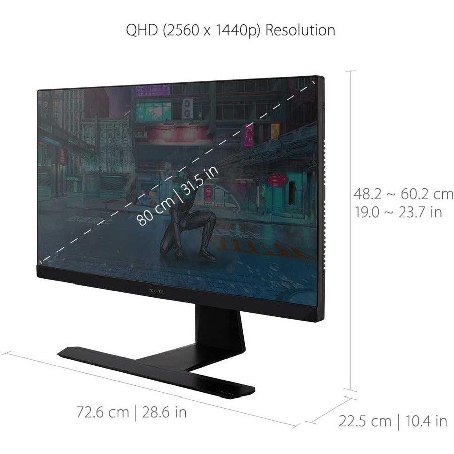 Viewsonic Elite Xg320Q Computer Monitor 81.3 Cm (32") 2560 X 1440 Pixels Quad Hd Lcd Black
