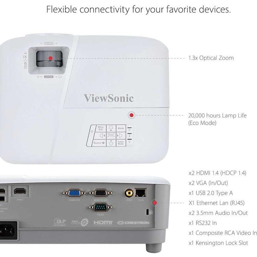 Viewsonic Pg707X Data Projector Standard Throw Projector 4000 Ansi Lumens Dmd Xga (1024X768) White