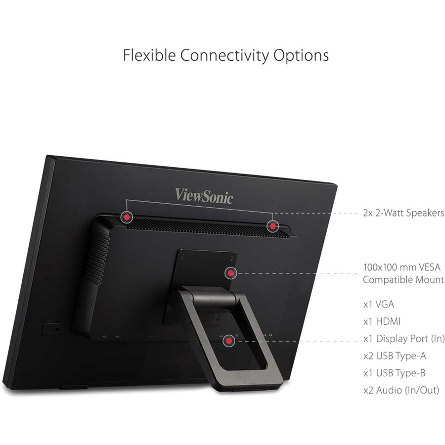 Viewsonic Td2423D Touch Screen Monitor 61 Cm (24") 1920 X 1080 Pixels Multi-Touch Black
